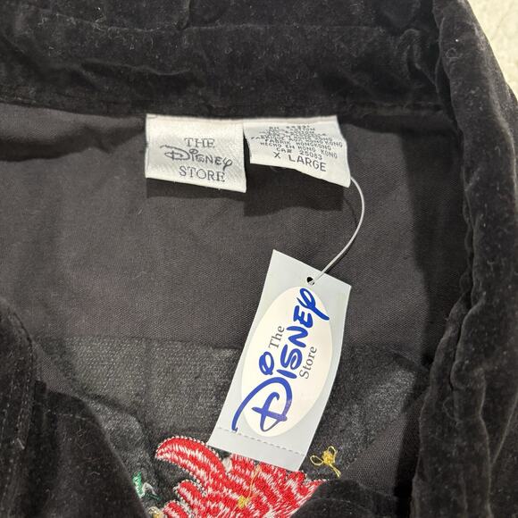 NWT VINTAGE 90s Disney Store Mickey &Friends New Years Embroidered Velvet Blouse - Picture 5 of 8